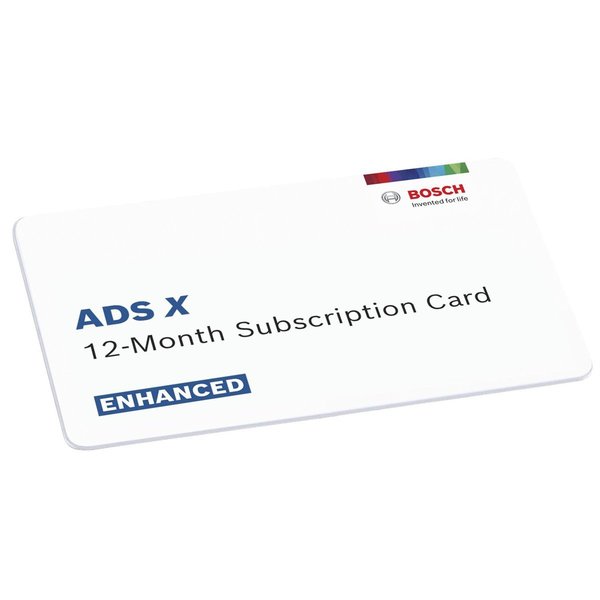 Bosch ADS X 12 Month Subscription  Enhanced Plan BSD3945-SUB-ENH